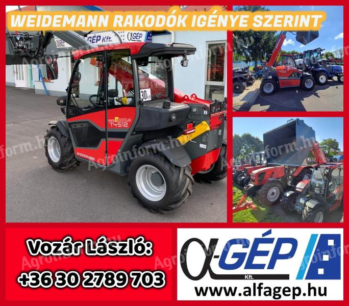 Weidemann T4512 és Weidemann T5522 rakodógép